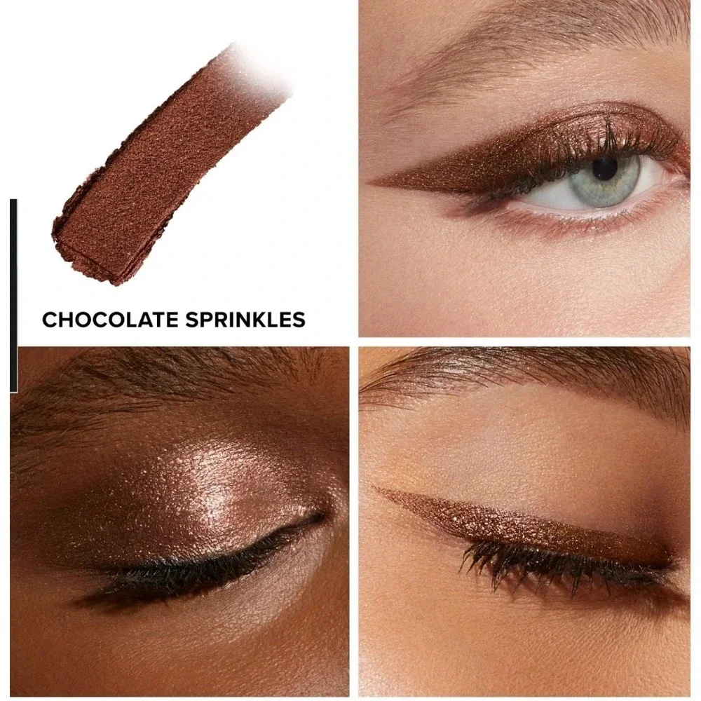 Too Faced Quickie Queen Cream Eyeshadow Stick Chocolate Sprinkles NIB 1.5g Brown